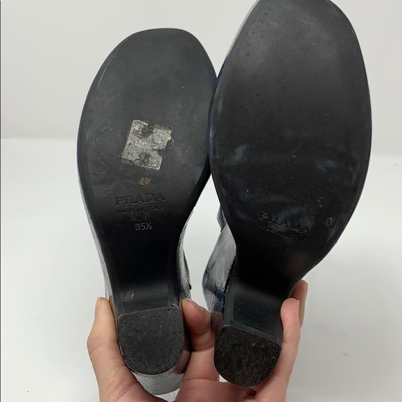 Prada Platform Sandal Strappy Ikat Pattern 35.5 - Picture 6 of 8